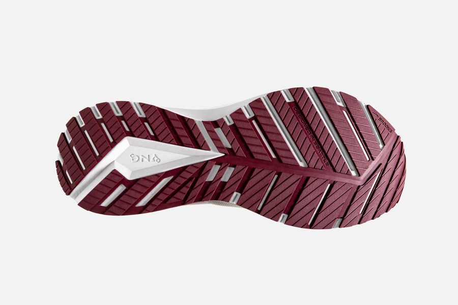 Brooks Revel 4 Road Löparskor Dam - Vita/Burgundy - 9580-XLNKB